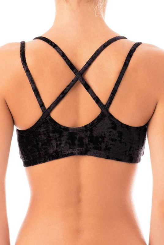 Dragonfly Velvet Nicole Top - Black-Dragonfly-Pole Junkie