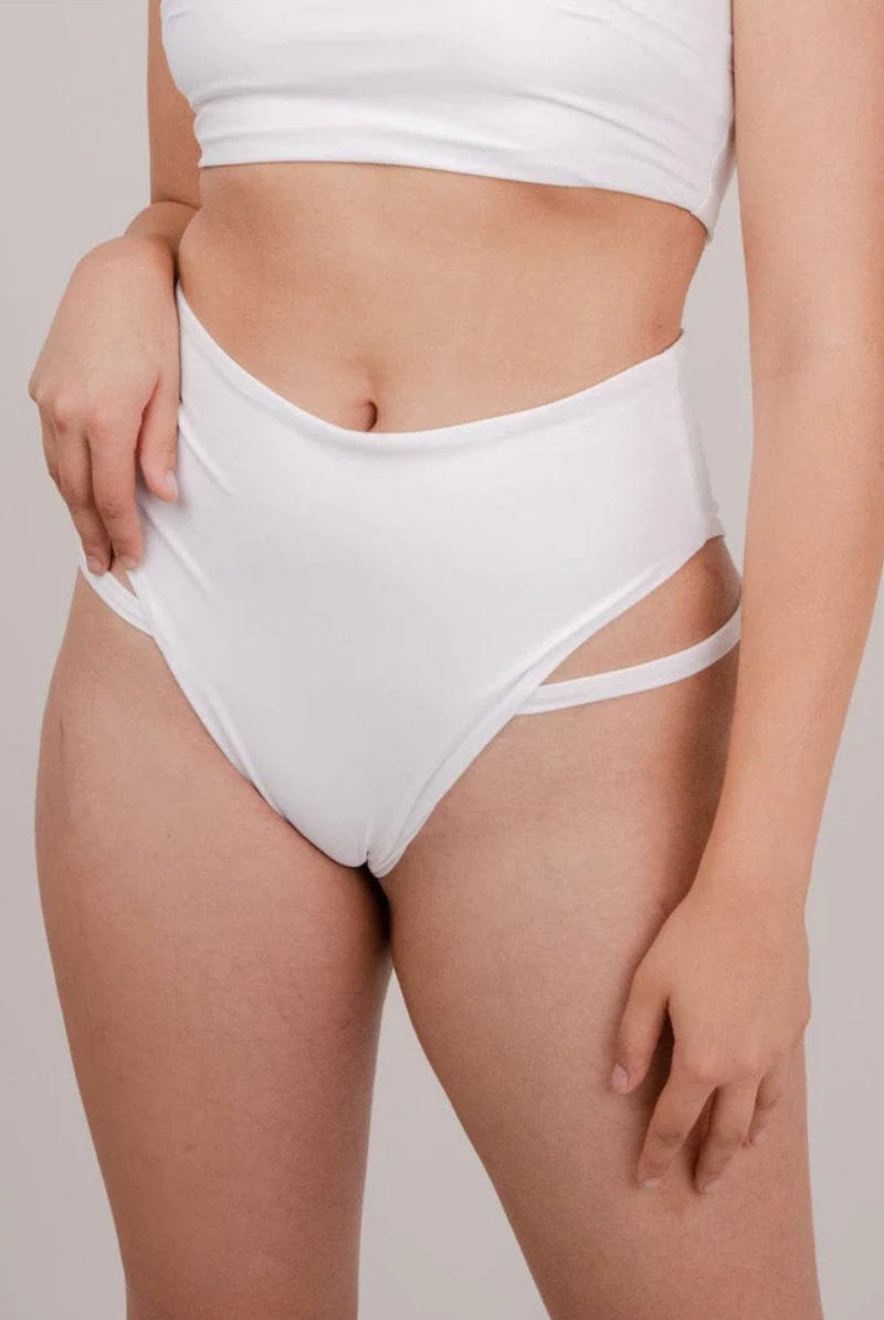 FANNA Flow Shorts - White-FANNA-Pole Junkie