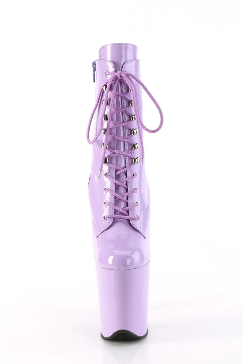 Pleaser USA Flamingo-1020 8inch Pleaser Boots - Patent Lavender-Pleaser USA-Pole Junkie