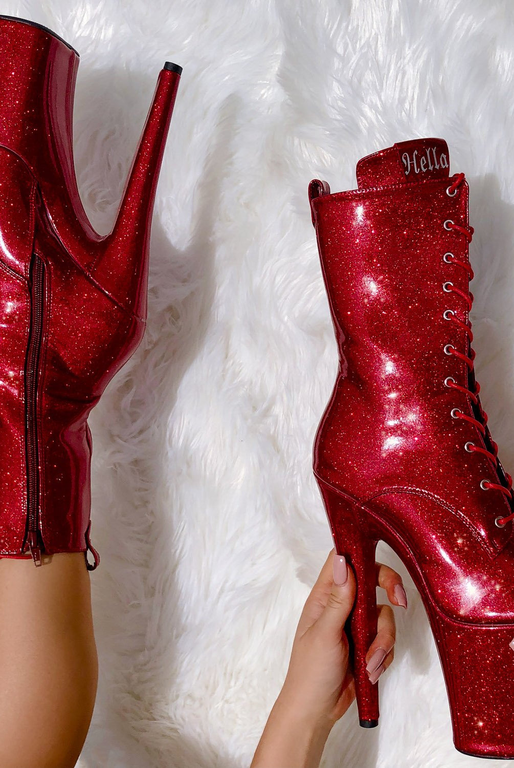 Hella Heels The Glitterati 8inch Boots - Kansass-Hella Heels-Pole Junkie