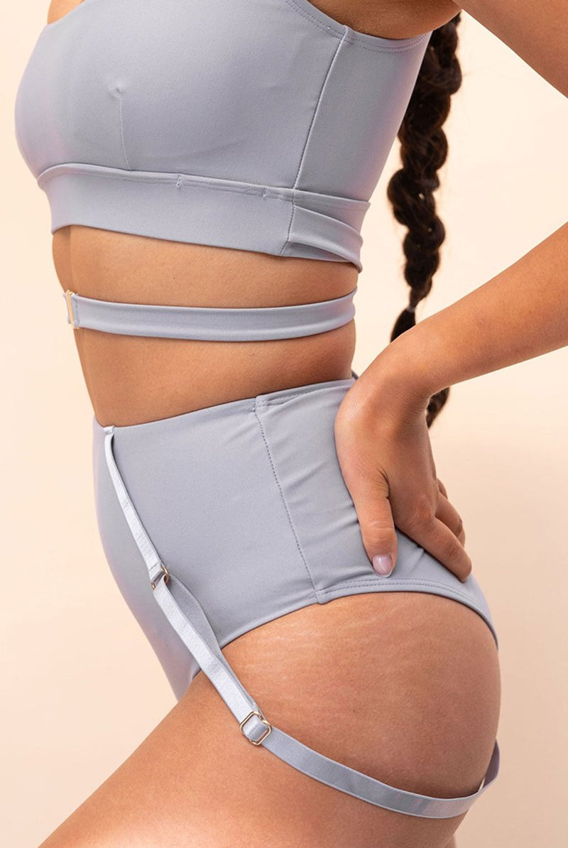 Lunalae Kehlani High Waist Bottoms - Recycled Grey-Lunalae-Pole Junkie