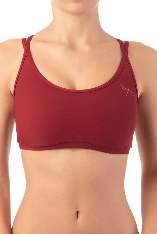 Dragonfly Nicole Top - Burgundy-Dragonfly-Pole Junkie