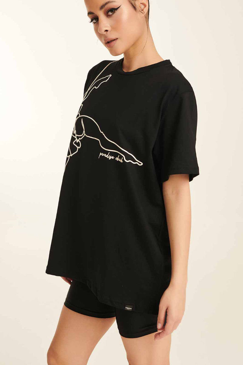 Paradise Chick Supreme Poledancer T-shirt - Black-Paradise Chick-Pole Junkie