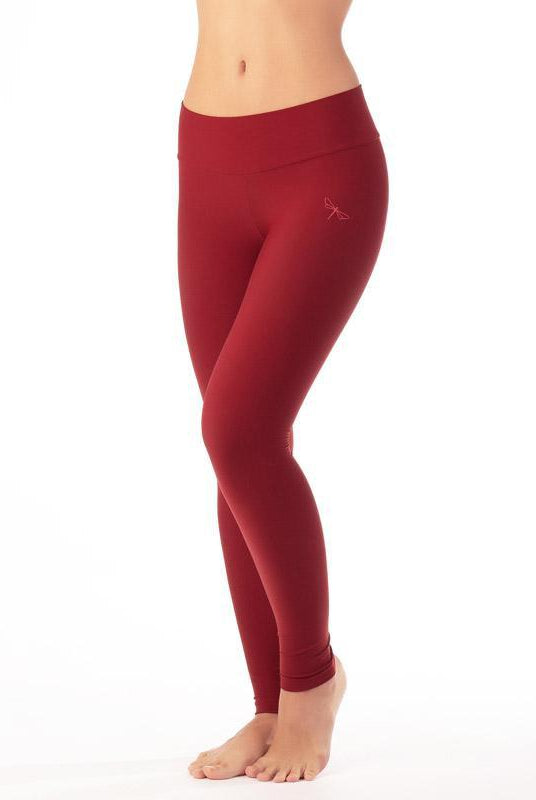 Dragonfly Adrianna Leggings - Burgundy-Dragonfly-Pole Junkie