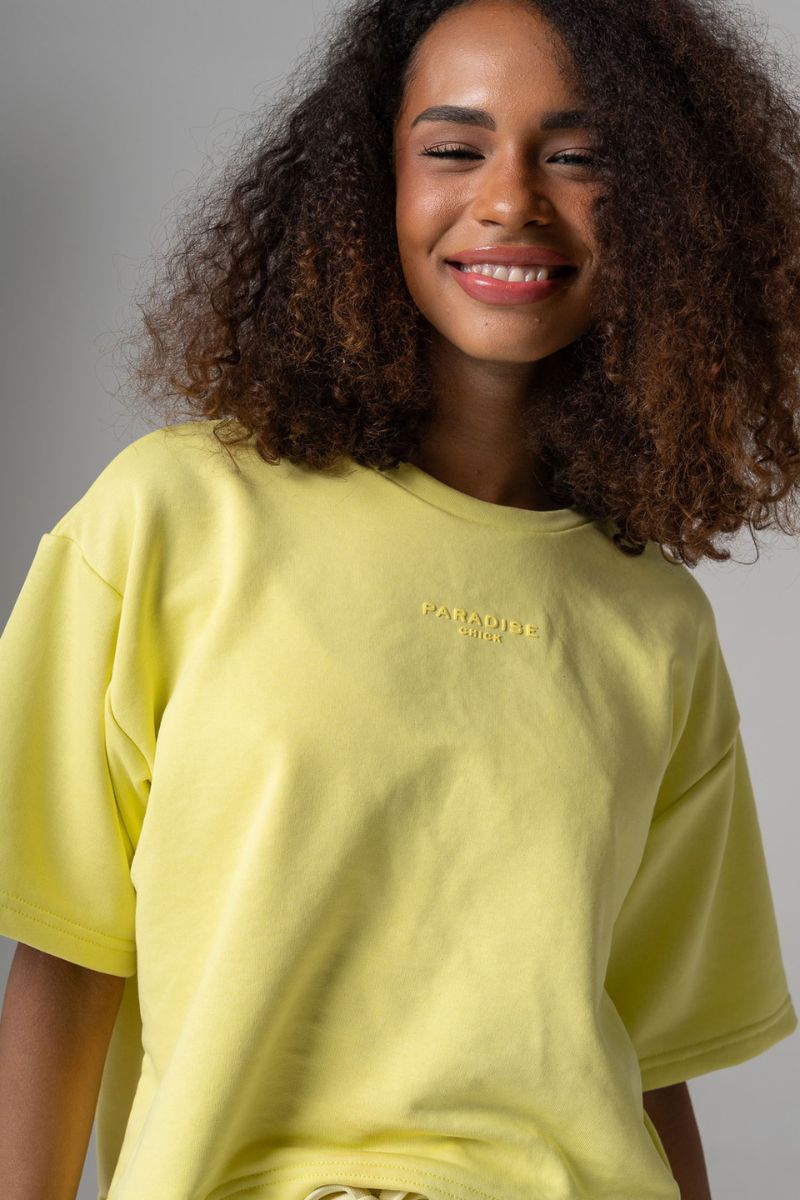 Paradise Chick Supreme Logo T-shirt - Mellow Yellow