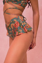 RAD Paradiso Rinascita Bottoms - Floral Teal-RAD-Pole Junkie
