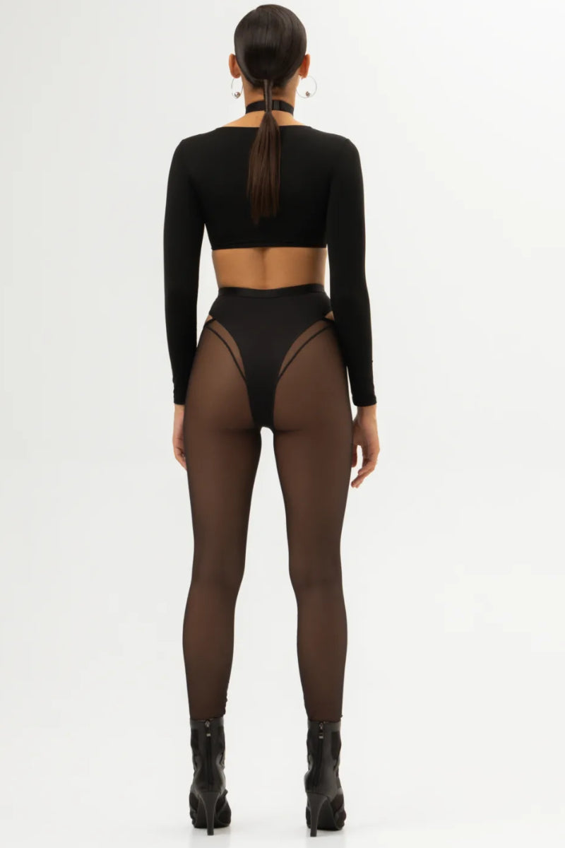 Queen Mesh Leggings – Black Candy