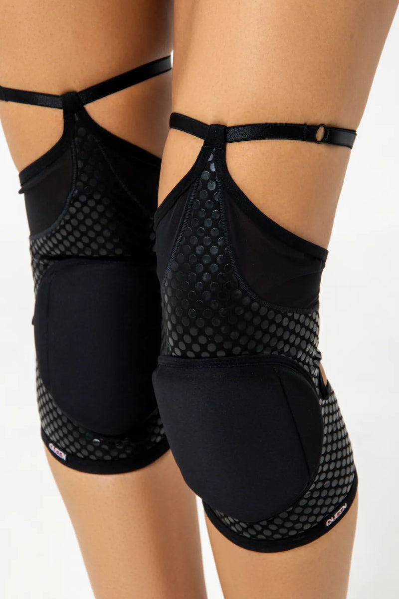 Queen Grippy Kneepads - Black Fire