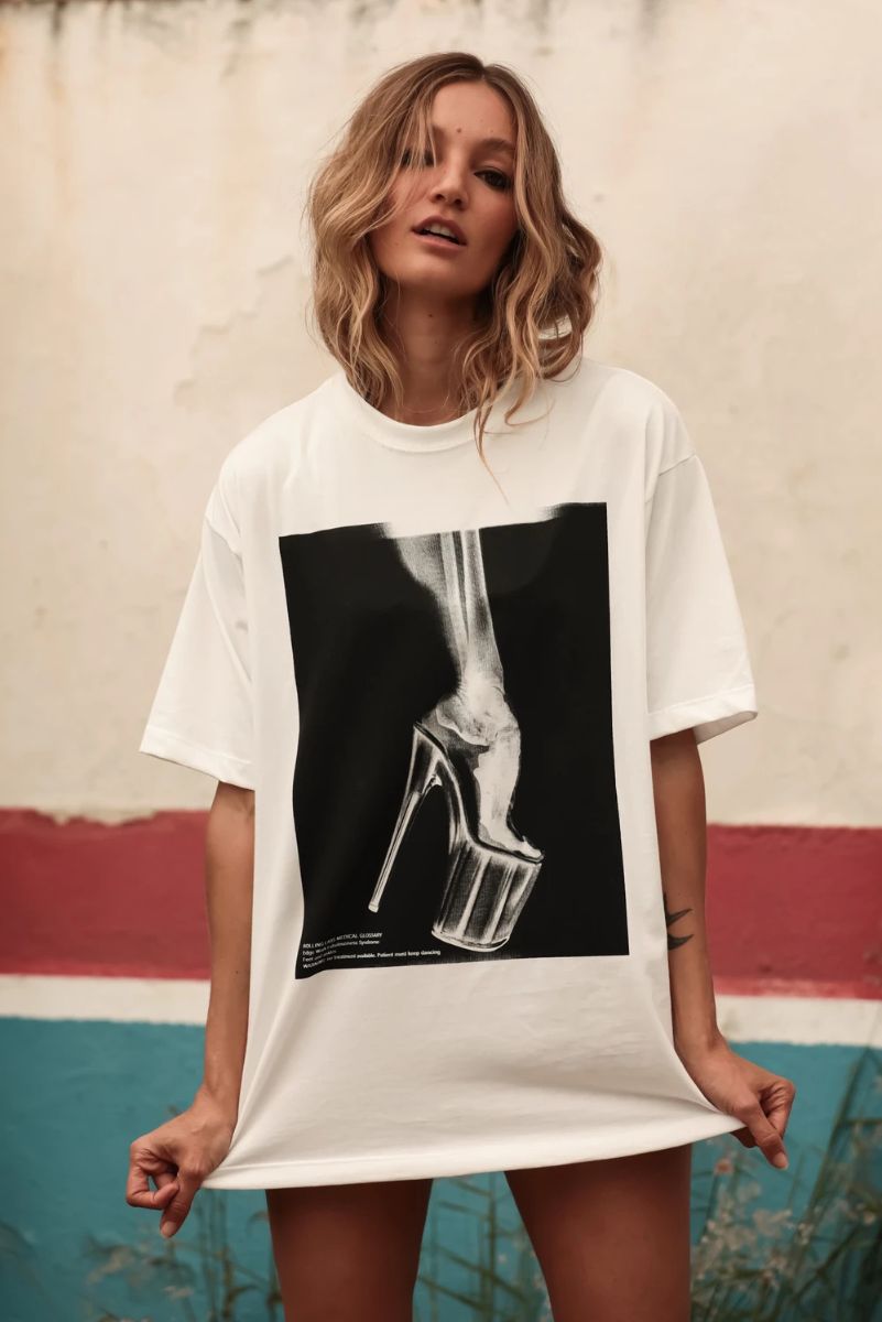 Rolling Oversized Edge T-Shirt - White