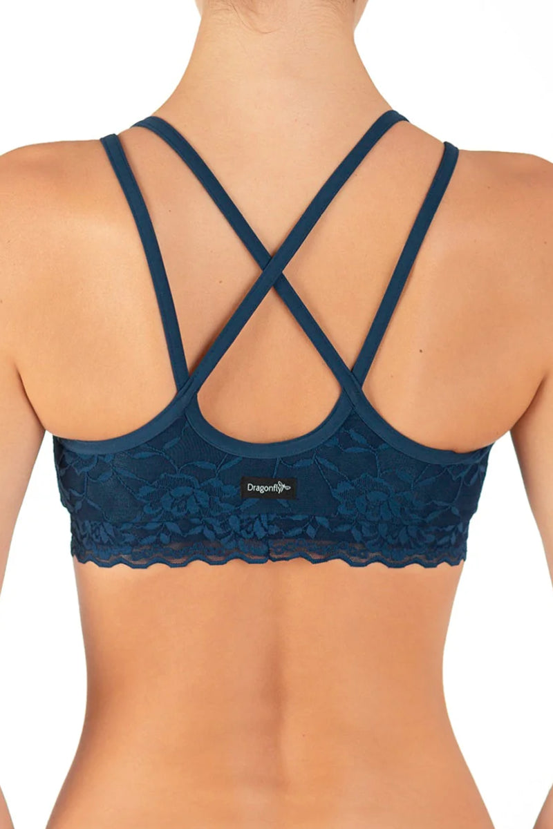 Dragonfly Nicole Top - Petrol Lace