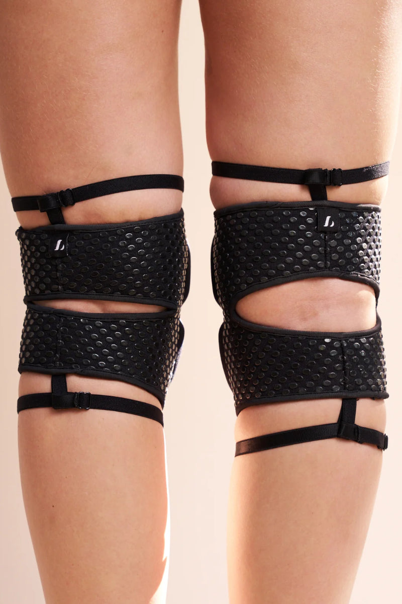 Lunalae Sticky Silicone Garter Kneepads - Black