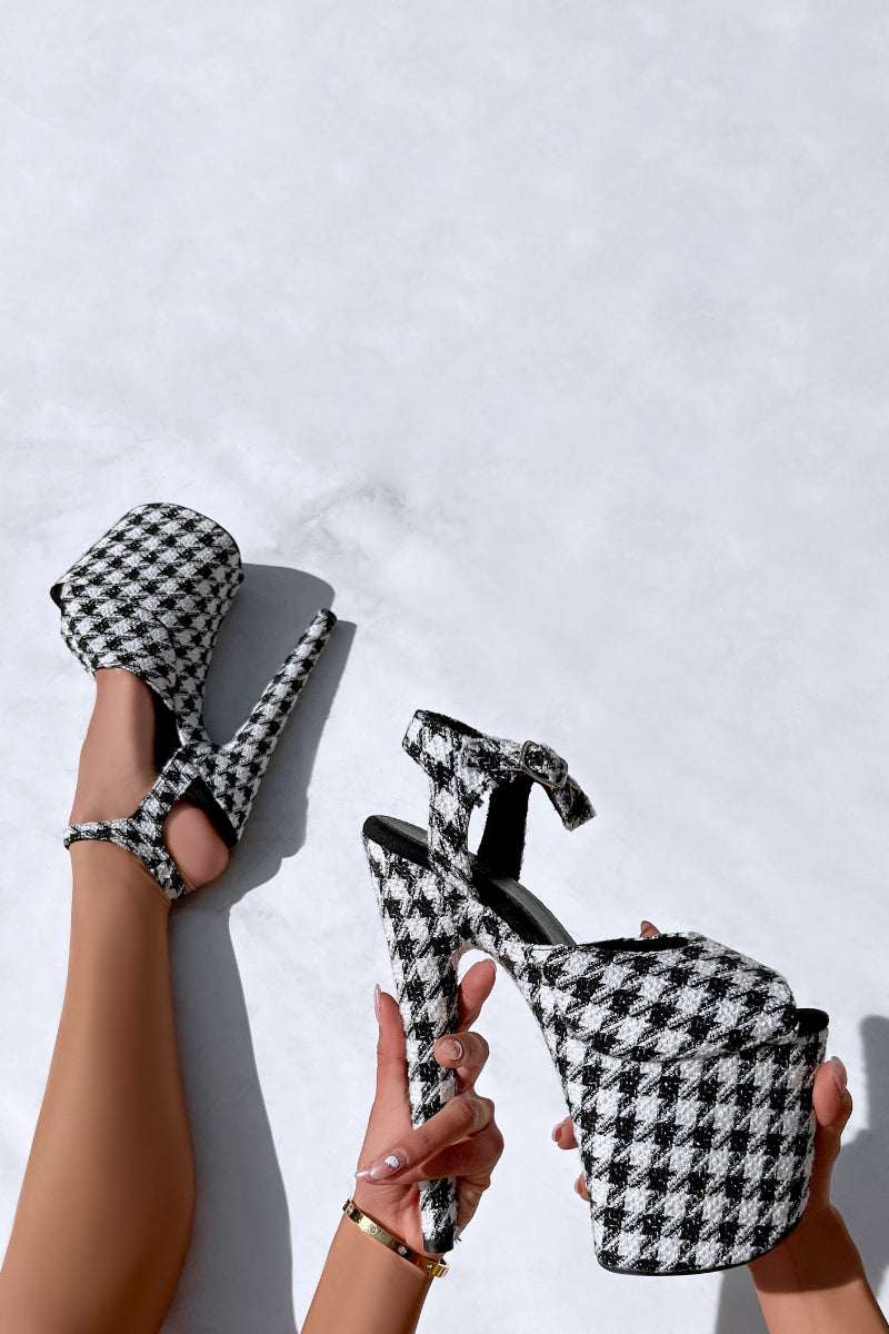 Hella Heels 8inch Stilettos - Houndstooth