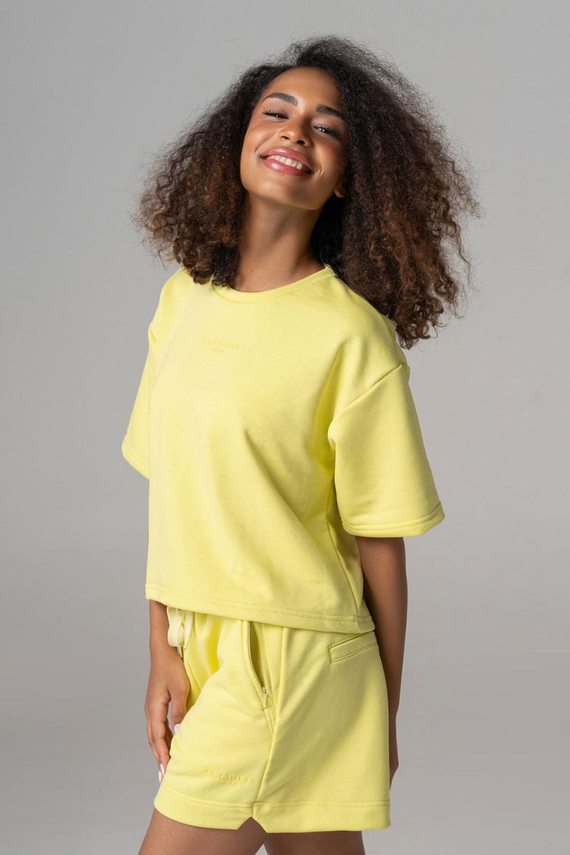 Paradise Chick Supreme Logo T-shirt - Mellow Yellow