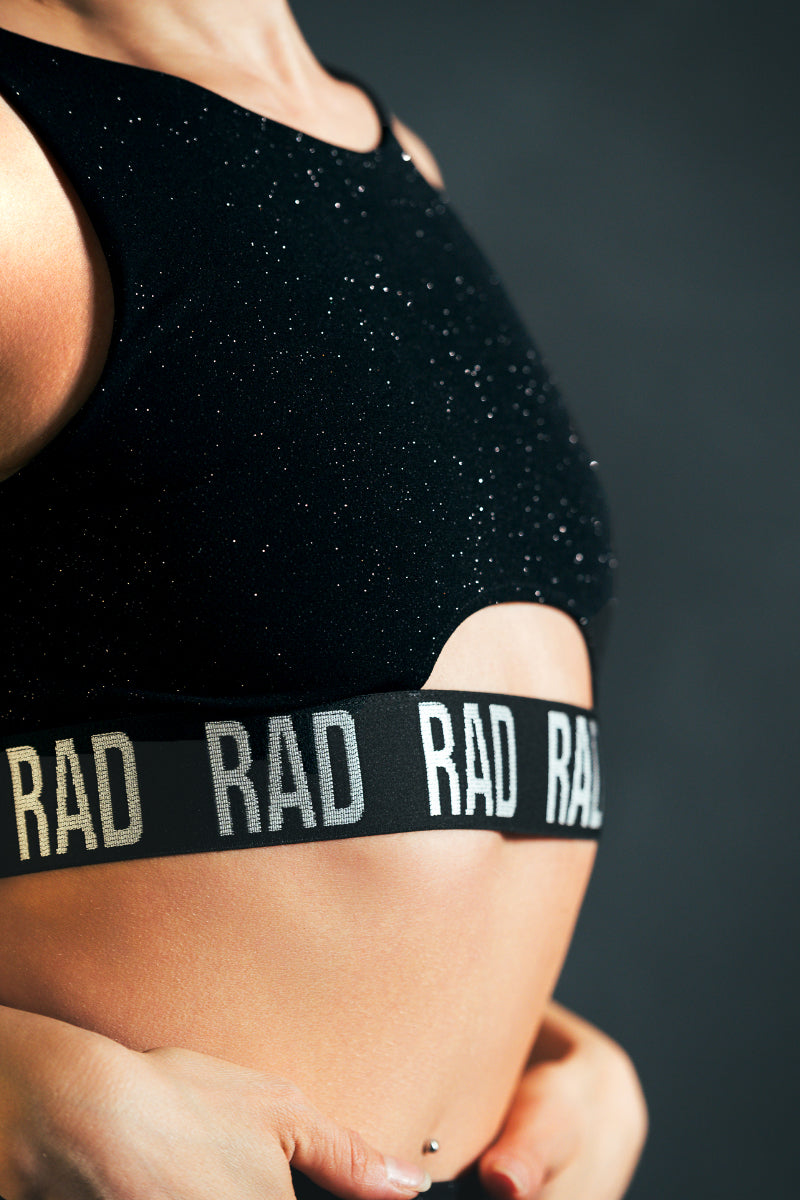 RAD Bahari Top - Black Glitter