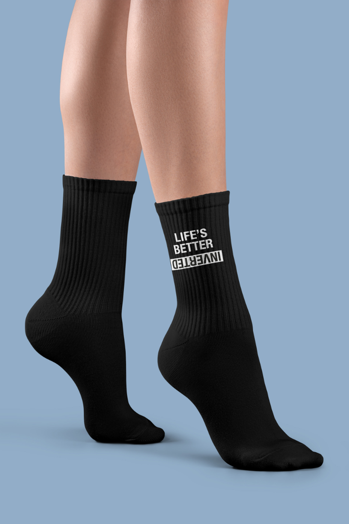 Pole Junkie Inverted Socks - Black/White