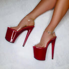 Hella Heels Classic Gloss 8inch Stilettos - Chilli-Hella Heels-Pole Junkie