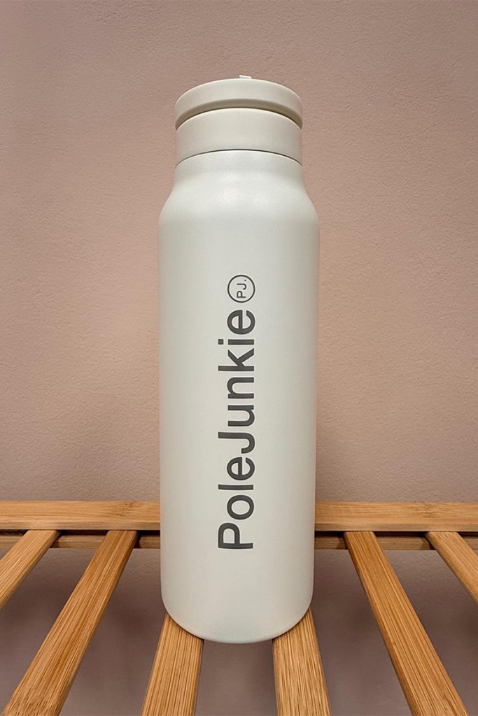Pole Junkie Magnetic Water Bottle - Cream