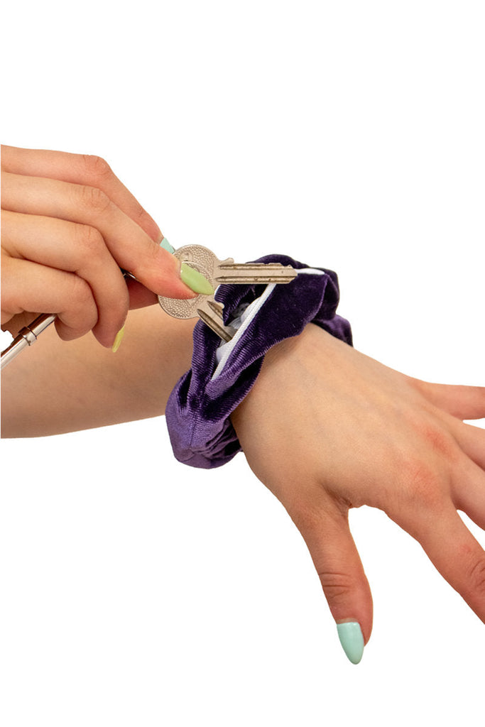 Pole Junkie Zipper Scrunchie - Amethyst