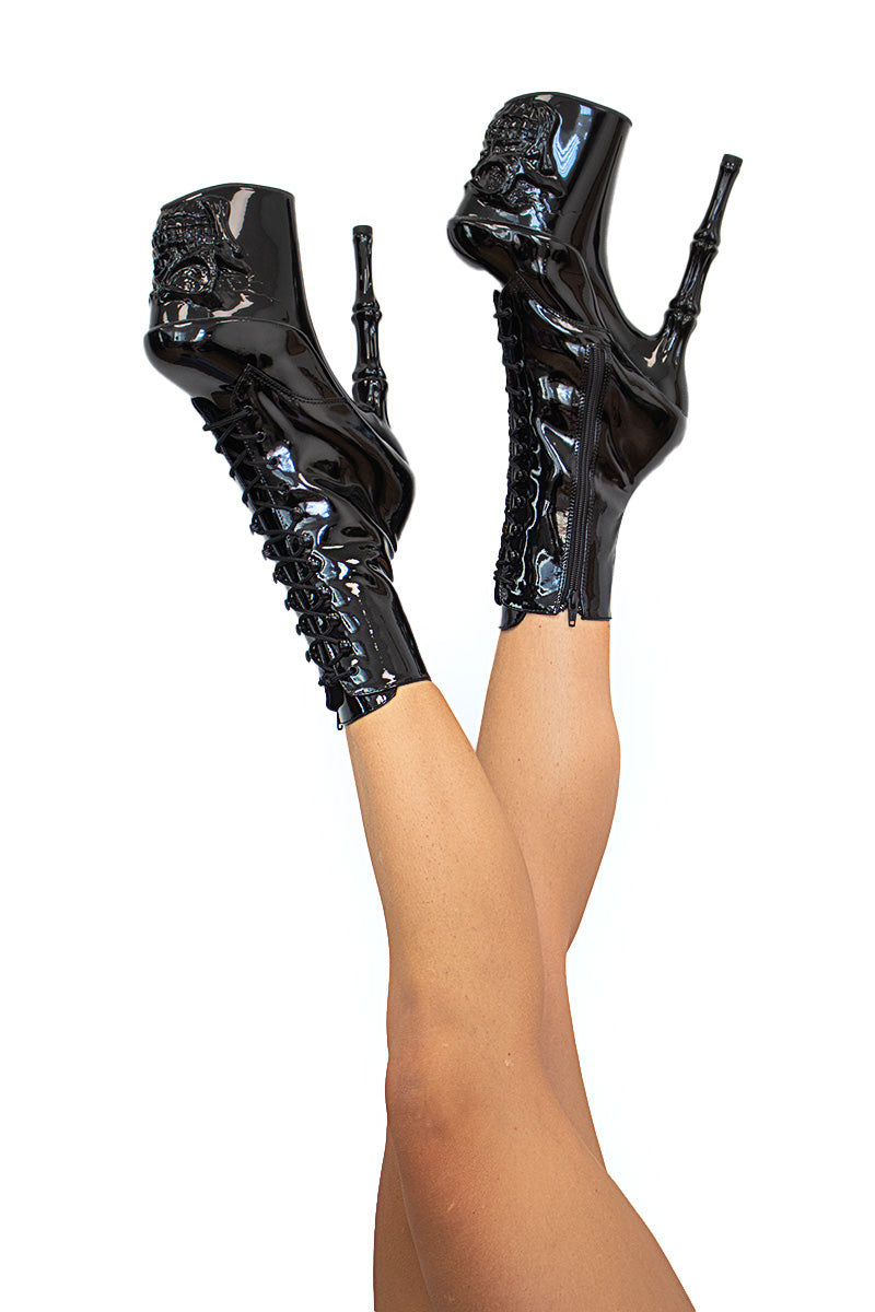 Pleaser USA Rapture-1020 8inch Pleaser Boots - Patent Black