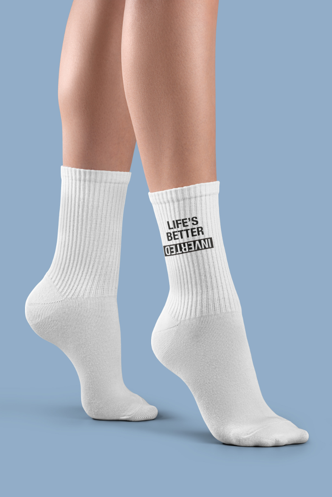 Pole Junkie Inverted Socks - White/Black