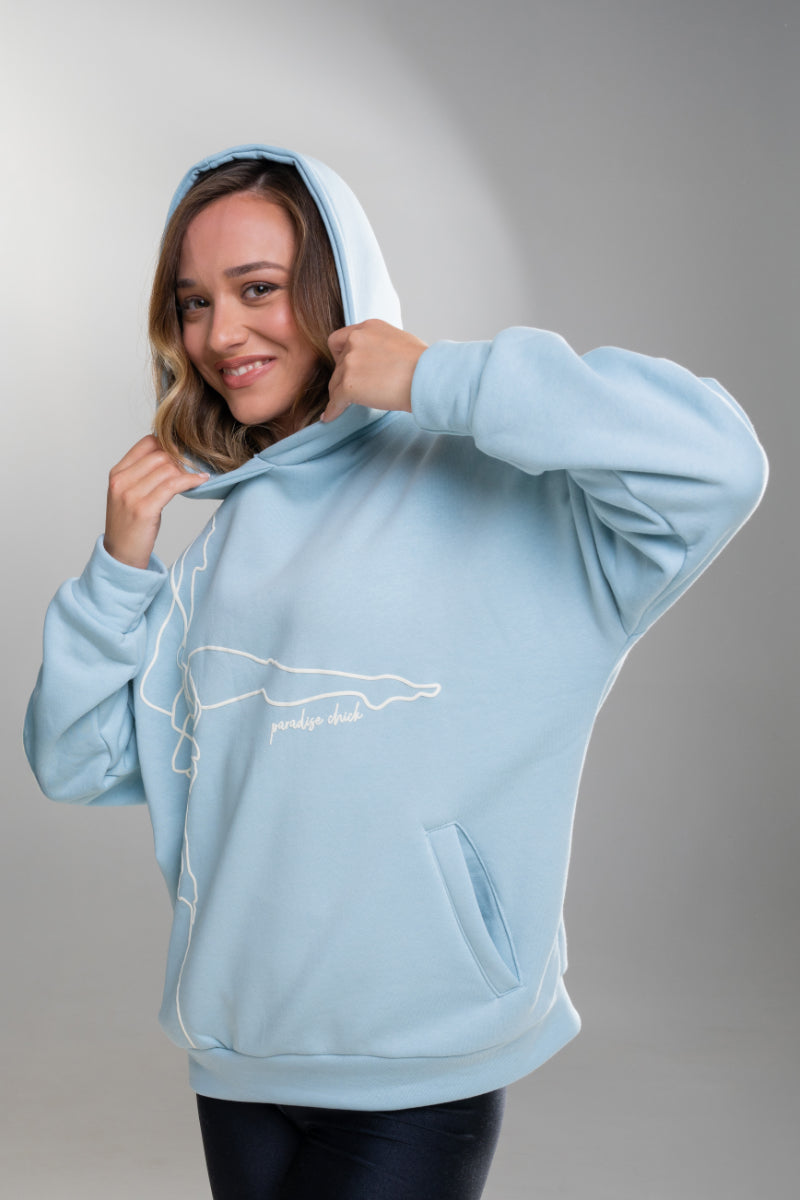 Paradise Chick Supreme Pole Dancer Hoodie - Ciel