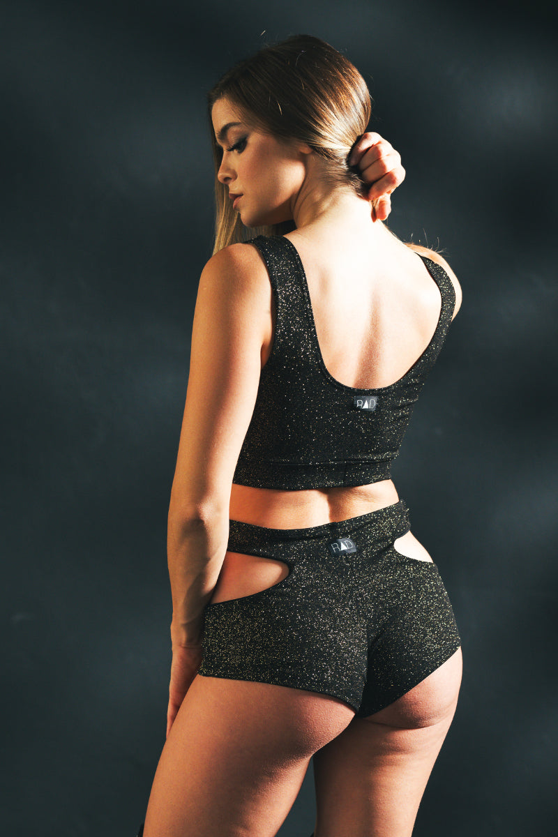 RAD Inamorata Top - Black Glitter