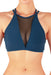 Dragonfly Victoria Sports Bra - Petrol Mesh-Dragonfly-Pole Junkie