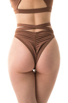 Poledancerka Cross Wrap Shorts - Nude 02-Poledancerka-Pole Junkie