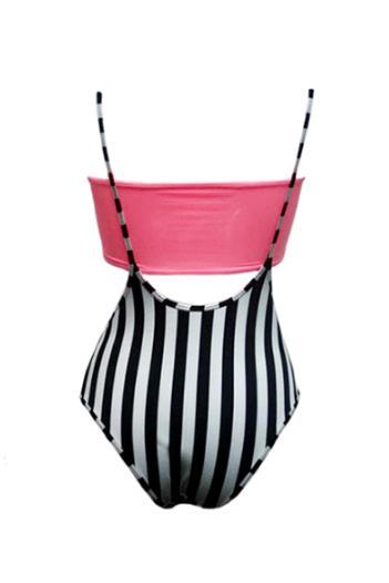 Hamade Activewear High Waisted Sling Bottoms - Black and White Striped-Hamade Activewear-Pole Junkie