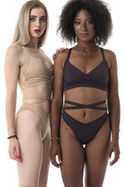 Poledancerka Cross Wrap Shorts - Nude 01-Poledancerka-Pole Junkie