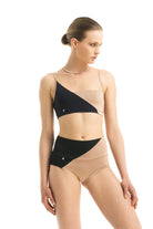 Poledancerka Movement High-Low Shorts - Black/Nude 01-Poledancerka-Pole Junkie