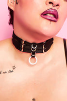 Rolling Halo Choker - Black-Rolling-Pole Junkie