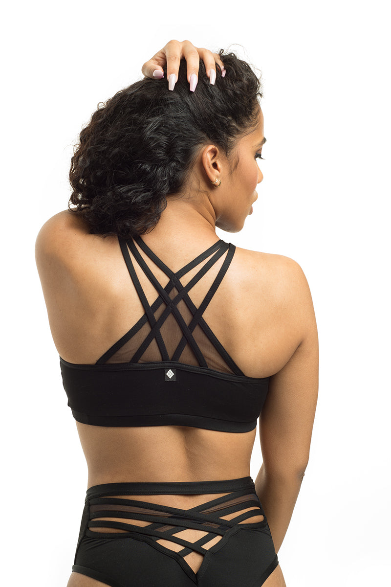Poledancerka X-Front Top - Black-Poledancerka-Pole Junkie