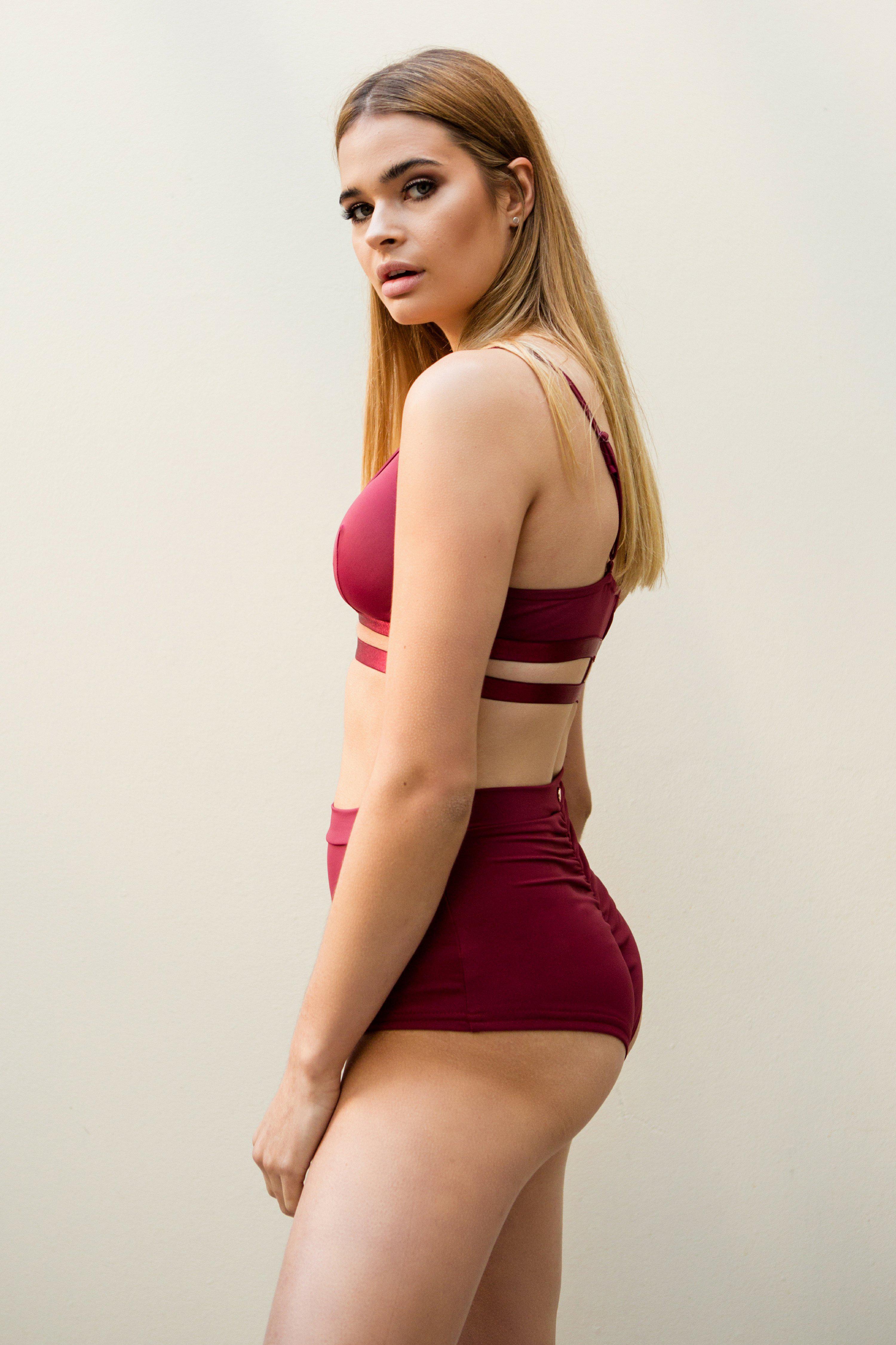Lunalae High Waist Shorts - Wine-Lunalae-Pole Junkie