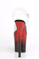 Pleaser USA Flamingo-808SS 8inch Pleasers - Black/Red Glitter-Pleaser USA-Pole Junkie