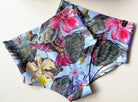 Pole Addict High Waisted Shorts - Tropical Flowers-Pole Addict-Pole Junkie