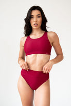 Pole Addict Isla High Waisted Shorts - Wine-Pole Addict-Pole Junkie