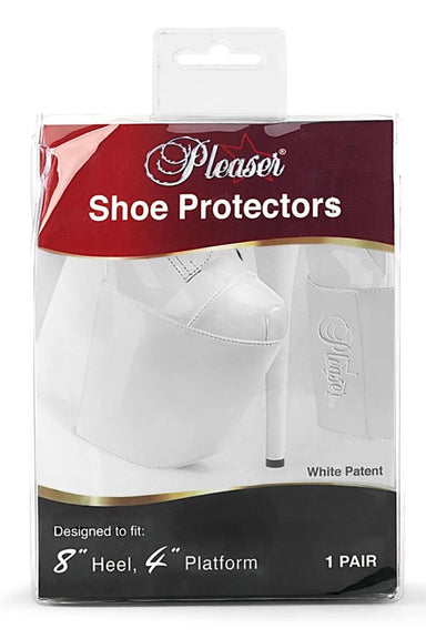 Pleaser USA Shoe Protectors 8inch - Patent White-Pleaser USA-Pole Junkie