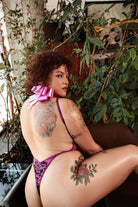 Rolling Spider Bodysuit - Purple Sequin-Rolling-Pole Junkie