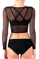 Dragonfly Pavi Crop Top - Black Mesh-Dragonfly-Pole Junkie