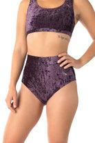 Dragonfly Lola High-Waisted Shorts - Velvet Purple-Dragonfly-Pole Junkie
