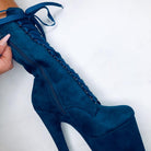 Hella Heels High BabyDoll 7inch Boots - Teal-Hella Heels-Pole Junkie