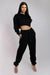 Creatures of XIX Oversized Cropped Jumper - Black-Creatures of XIX-Pole Junkie