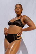 Creatures of XIX Aphrodite High Waist Bottoms - Black-Creatures of XIX-Pole Junkie