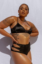 Creatures of XIX Aphrodite High Waist Bottoms - Black-Creatures of XIX-Pole Junkie