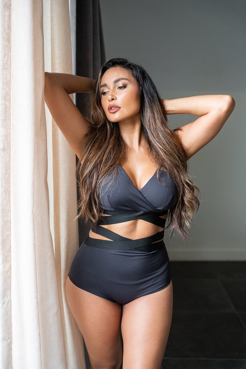 Lunalae Tara High Waisted Bottoms - Recycled Black-Lunalae-Pole Junkie