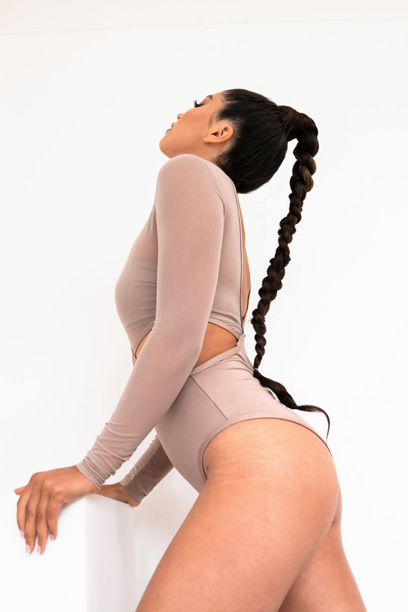 Lunalae Diana Bodysuit - Recycled Mocha-Lunalae-Pole Junkie