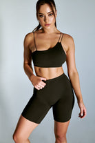 Creatures of XIX LuxLounge One Shoulder Illusion Top - Black-Creatures of XIX-Pole Junkie