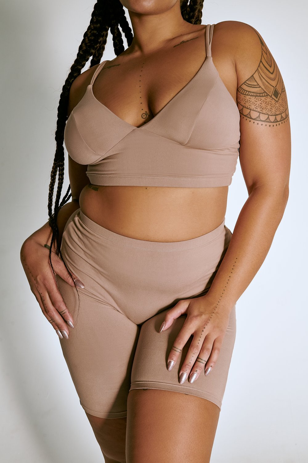 Creatures of XIX LuxLounge Triangle Top - Taupe-Creatures of XIX-Pole Junkie