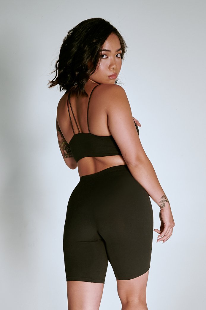 Creatures of XIX LuxLounge One Shoulder Illusion Top - Black-Creatures of XIX-Pole Junkie